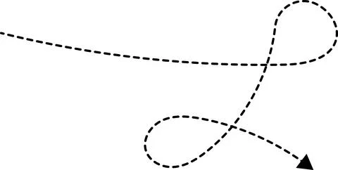 Dotted Arrow Line. Dotted arrows. Isolated Vector illustration Stock Illustration