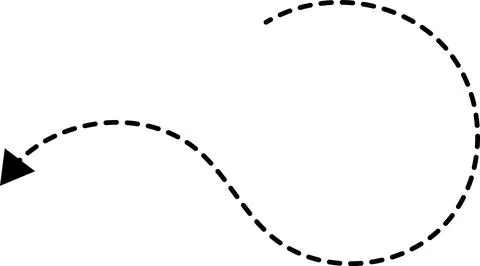Dotted Arrow Line. Dotted arrows. Isolated Vector illustration Stock Illustration