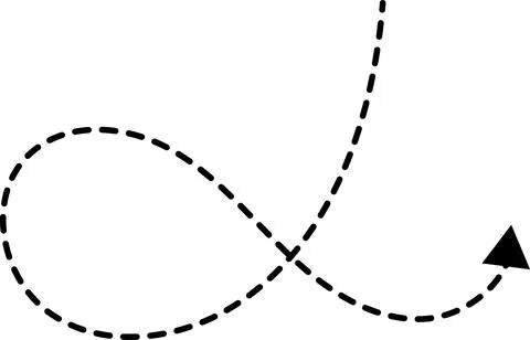 Dotted Arrow Line. Dotted arrows. Isolated Vector illustration Stock Illustration