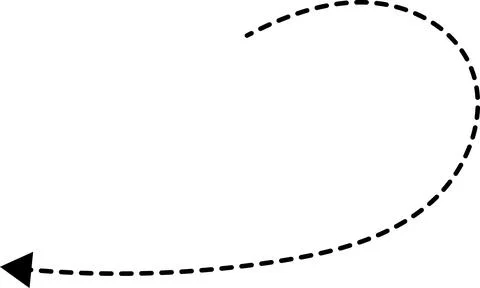 Dotted Arrow Line. Dotted arrows. Isolated Vector illustration Stock Illustration