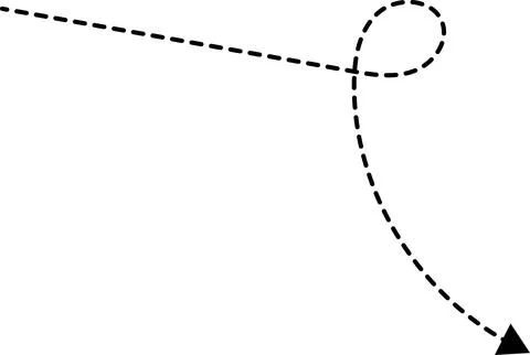 Dotted Arrow Line. Dotted arrows. Isolated Vector illustration Stock Illustration
