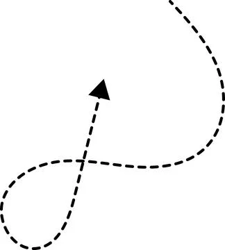 Dotted Arrow Line. Dotted arrows. Isolated Vector illustration Stock Illustration