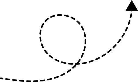 Dotted Arrow Line. Dotted arrows. Isolated Vector illustration Illustrazione stock