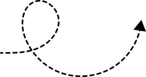 Dotted Arrow Line. Dotted arrows. Isolated Vector illustration Stock Illustration