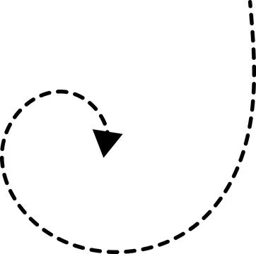 Dotted Arrow Line. Dotted arrows. Isolated Vector illustration Stock Illustration