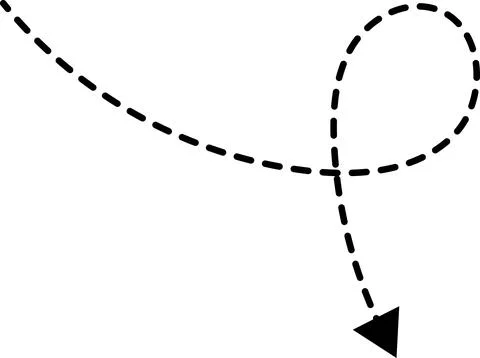 Dotted Arrow Line. Dotted arrows. Isolated Vector illustration Stock Illustration