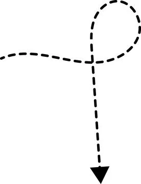Dotted Arrow Line. Dotted arrows. Isolated Vector illustration Stock Illustration