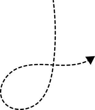 Dotted Arrow Line. Dotted arrows. Isolated Vector illustration Stock Illustration