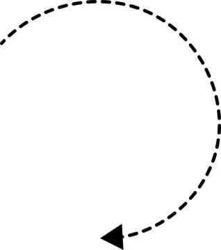 Dotted Arrow Line. Dotted arrows. Isolated Vector illustration Stock Illustration