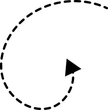 Dotted Arrow Line. Dotted arrows. Isolated Vector illustration Stock Illustration