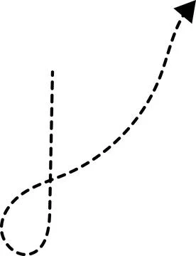 Dotted Arrow Line. Dotted arrows. Isolated Vector illustration Stock Illustration