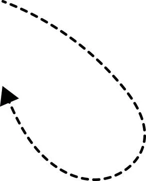Dotted Arrow Line. Dotted arrows. Isolated Vector illustration Stock Illustration