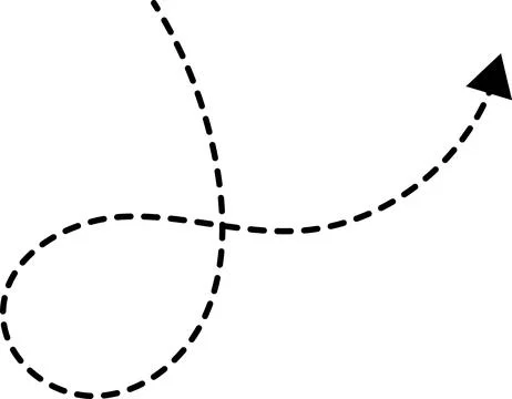 Dotted Arrow Line. Dotted arrows. Isolated Vector illustration Stock Illustration