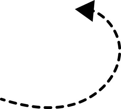 Dotted Arrow Line. Dotted arrows. Isolated Vector illustration Stock Illustration