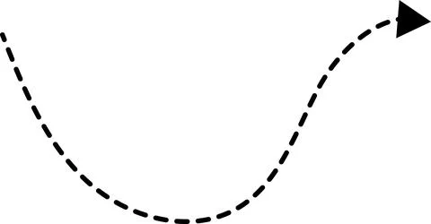 Dotted Arrow Line. Dotted arrows. Isolated Vector illustration Stock Illustration