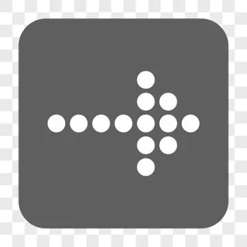 Dotted Arrow Right Rounded Square Button Illustrazione stock
