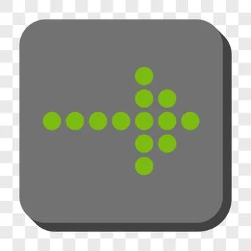 Dotted Arrow Right Rounded Square Button Illustrazione stock