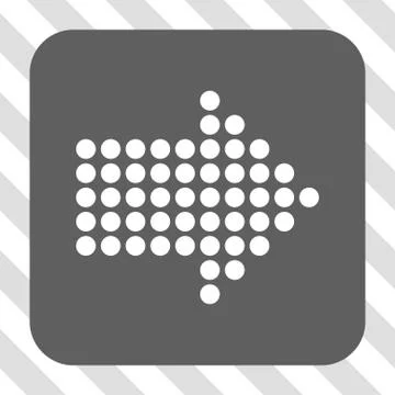 Dotted Arrow Right Rounded Square Button 스톡 일러스트