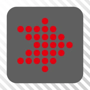 Dotted Arrow Right Rounded Square Button Stock Illustration