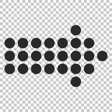 Dotted Arrow Right Vector Icon Stock Illustration