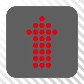 Dotted Arrow Up Rounded Square Button 스톡 일러스트