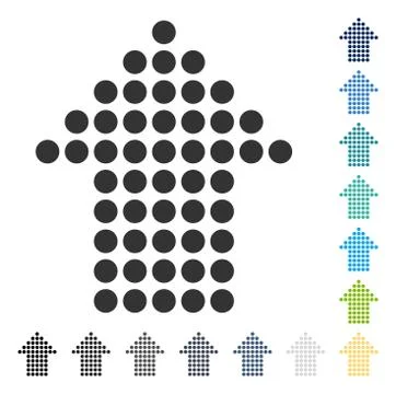 Dotted Arrow Up Vector Icon Stock Illustration