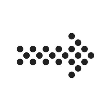 Dotted arrow. Vector illustration Stock Illustration