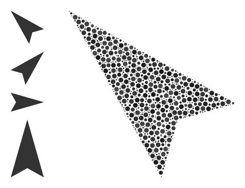 Dotted Arrowhead Left-Up Composition of Round Dots and Similar Icons 스톡 일러스트