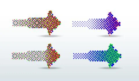 Dotted arrows Stock Illustration
