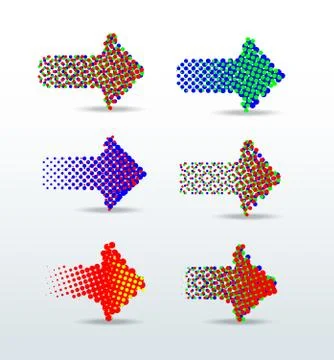Dotted arrows Stock Illustration