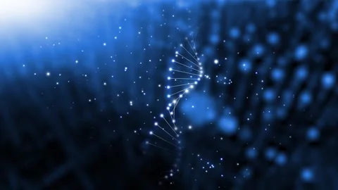 Dotted artistic dna chain animation background Stock Footage 337853545