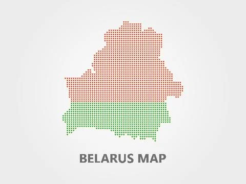 Dotted Belarus map illustration Stock Illustration
