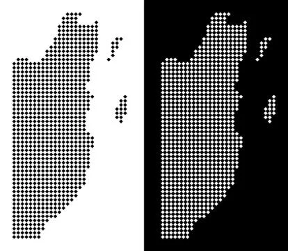 Dotted Belize Map Stock Illustration