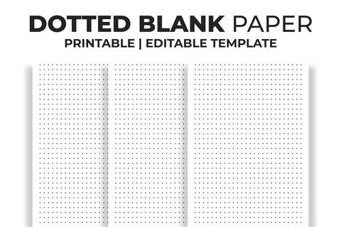Dotted Blank Paper kdp Interior Stock Illustration