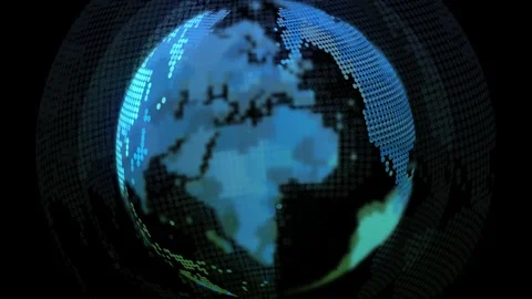 Dotted Blue Globe Loop Background Stock-Footage 346739524
