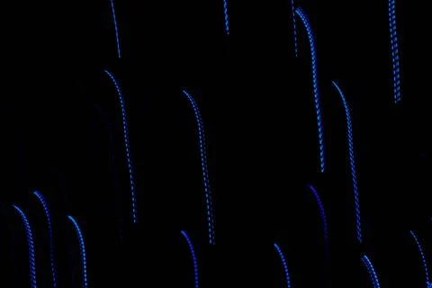 Dotted blue lights as abstract background. Stock Photos