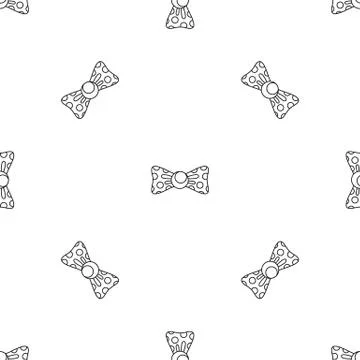 Dotted bow tie pattern seamless vector Stock Illustration