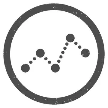 Dotted Chart Icon Rubber Stamp Stock Illustration