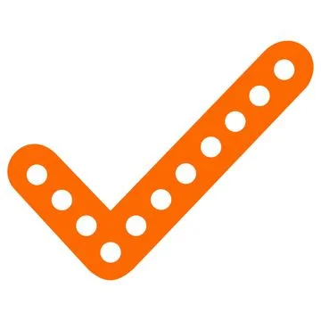 Dotted checkmark icon circle points vector Stock Illustration