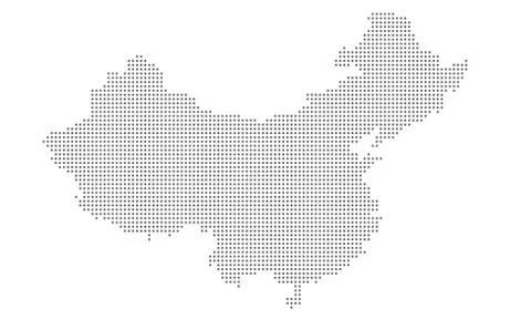 Dotted china map vector Stock Illustration