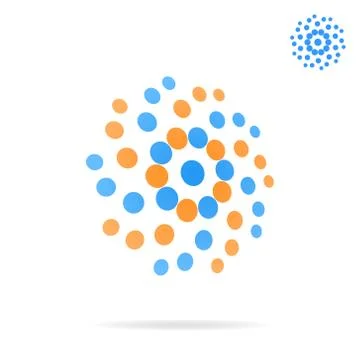 Dotted circle abstrat sign Stock-Illustration