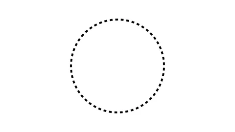 Dotted circle forming on white background motion graphic. Video stock 333080864