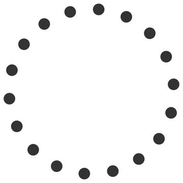 Dotted Circle Frame Vector Icon Flat Illustration Stock Illustration