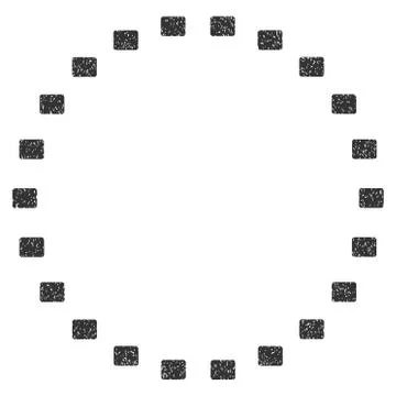 Dotted Circle Grainy Texture Icon Illustrazione stock