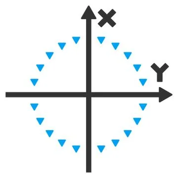Dotted Circle Plot Flat Vector Symbol Illustrazione stock