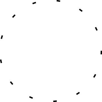 Dotted circle. Round dotted circle set, dotted line circle frame, circle shapes Stock Illustration