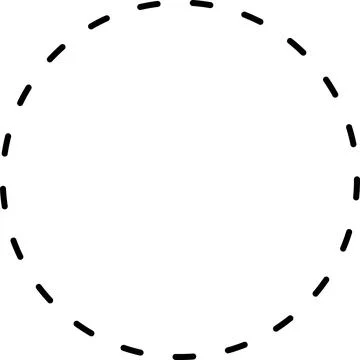 Dotted circle. Round dotted circle set, dotted line circle frame, circle shapes Stock Illustration