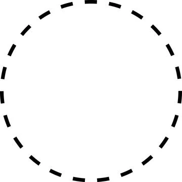 Dotted circle. Round dotted circle set, dotted line circle frame, circle shapes Stock Illustration