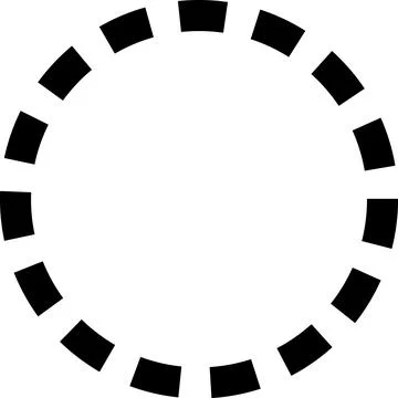 Dotted circle. Round dotted circle set, dotted line circle frame, circle shapes Stock Illustration