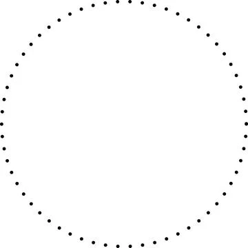 Dotted circle. Round dotted circle set, dotted line circle frame, circle shapes Stock Illustration